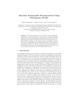 Bayesian Tomographic Reconstruction Using Riemannian MCMC