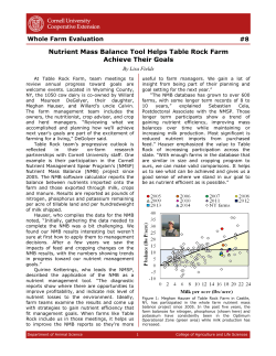 Nutrient Mass Balance Tool Helps Table Rock Farm Achieve Their