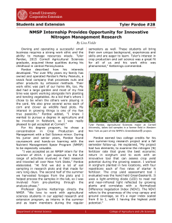 NMSP Internship Provides Opportunity for Innovative Nitrogen