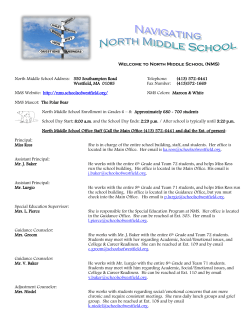 Navigating NMS - North Middle School