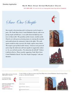 Steeple Donation form - North Main Street United Methodist Church