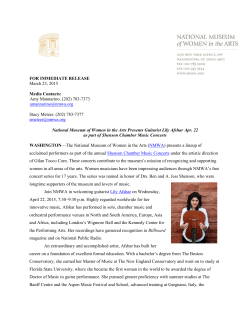 full press release - National Museum of Women in the Arts