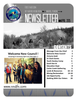 April 2015 NND Newsletter - First Nation of Na