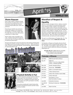 april 15 news - North Nova Education Centre