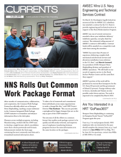 NNS Rolls Out Common Work Package Format