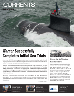Warner Successfully Completes Initial Sea Trials