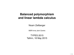 Balanced polymorphism and linear lambda