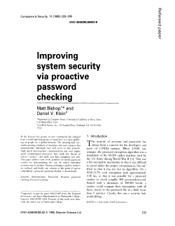 Computers b Security, 14 (1995) - Welcome to nob.cs.ucdavis.edu!