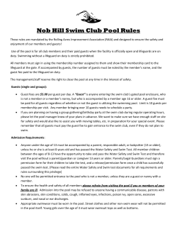 nob hill swim club pool rules 2015