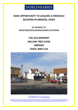 RARE OPPORTUNITY TO ACQUIRE A FREEHOLD BUILDING IN