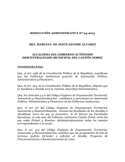 resoluciÃ³n administrativa nÂº 04-2015 sra. mariana de jesÃºs