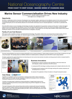 Marine sensor commercialisation drives new industry