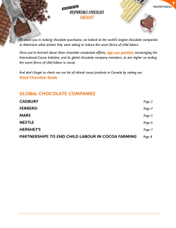 GLOBAL CHOCOLATE COMPANIES