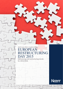 Programme European Restructuring Day 2015