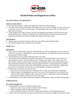 Kickball Rules and Regulations of Play