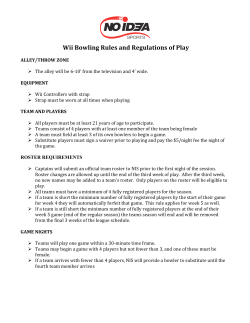 Wii Bowling Rules and Regulations of Play