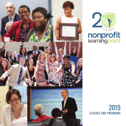 CLASSES AND PROGRAMS - Nonprofit Learning Point