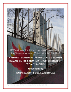 A Feminist Statement On The CSW, UN Women, Human Rights