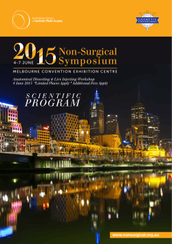 Non-Surgical Symposium urgical osium PROGRAM