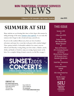 June 2015 newsletter - Non-Traditional Student Services | SIU
