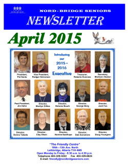 Newsletter Aprl 2015 - Nord