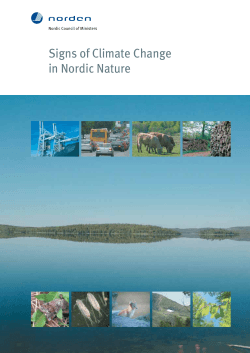 Signs of Climate Change in Nordic Nature
