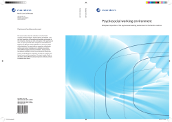 Psychosocial working environment