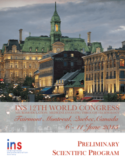INS - Preliminary program 2015 - Nordic Neuromodulation Society