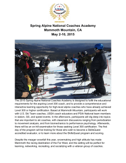 Spring Alpine National Coaches Academy Mammoth