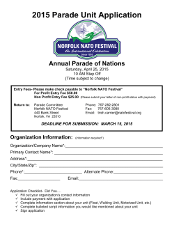 2015 Parade Unit Application