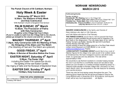 Holy Week & Easter - Norham Community Website