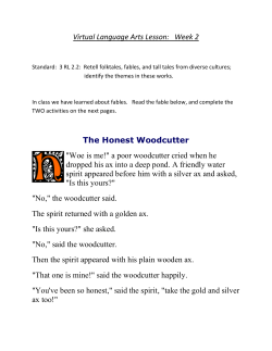 Virtual Language Arts Lesson: Week 2 The Honest Woodcutter "Woe