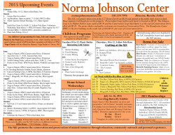 2015 Calendar - Norma Johnson Center