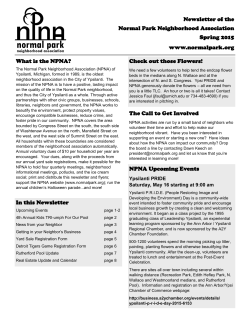 Spring 2015 - Normal Park Neighborhood Association