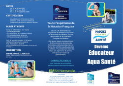 Educateur Aqua SantÃ© - FFN Normandie