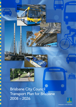 Brisbane City Council Transport Plan for Brisbane