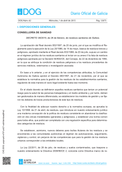 Decreto DOG MiÃ©rcoles, 1 de abril de 2015