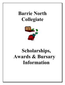 Scholarship Information - Barrie North Collegiate