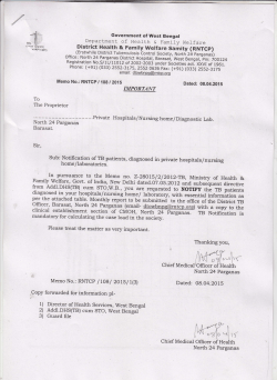 Notification of TB Patients, diagnosed in private Hospital & Nursing
