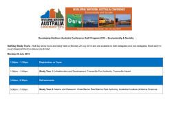 Program - Developing Northern Australia Conference 2015