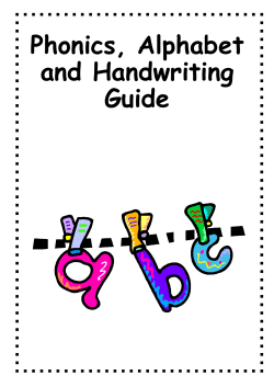 Phonics, Alphabet and Handwriting Guide
