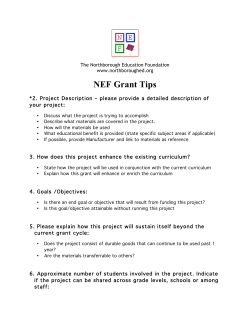 Grant Writing Tips & Sample Application