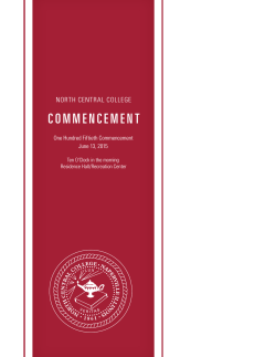 COMMENCEMENT - North Central College