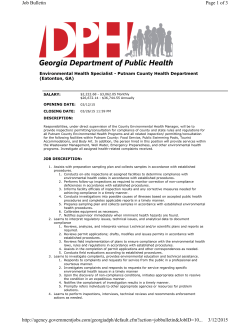 Page 1 of 3 Job Bulletin 3/12/2015 http://agency.governmentjobs