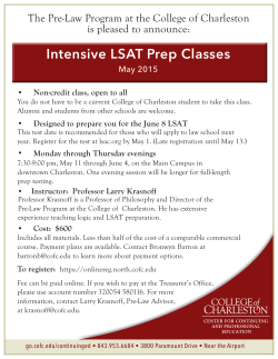 Intensive LSAT Prep Classes - College of Charleston North Campus