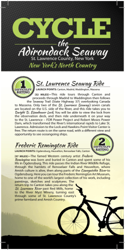 our new rides guide - St. Lawrence County Chamber of