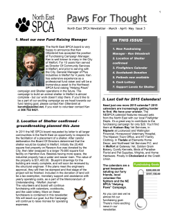 IN THIS ISSUE - Northeast SPCA