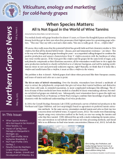Northern Grapes News, Vol 4, Issue 2, May 15, 2015