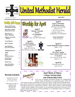April Work of Mercy College Scholarships and Scholarship Fund
