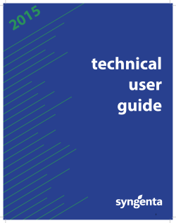 2015 Syngenta Technical User Guide